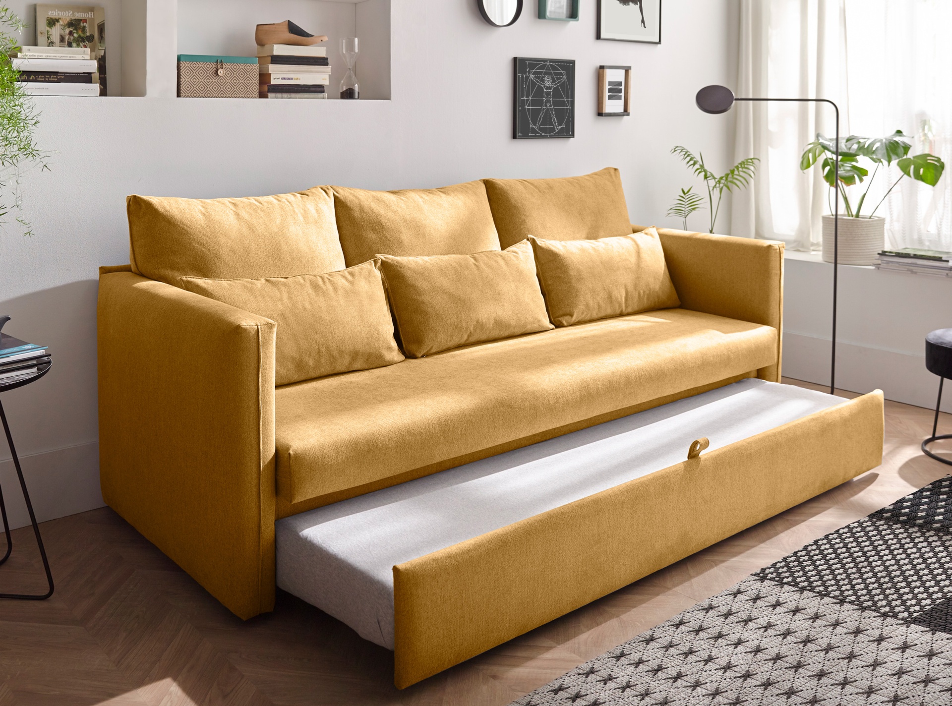 Sofa cama tapizado de 4 plazas DELIA 1