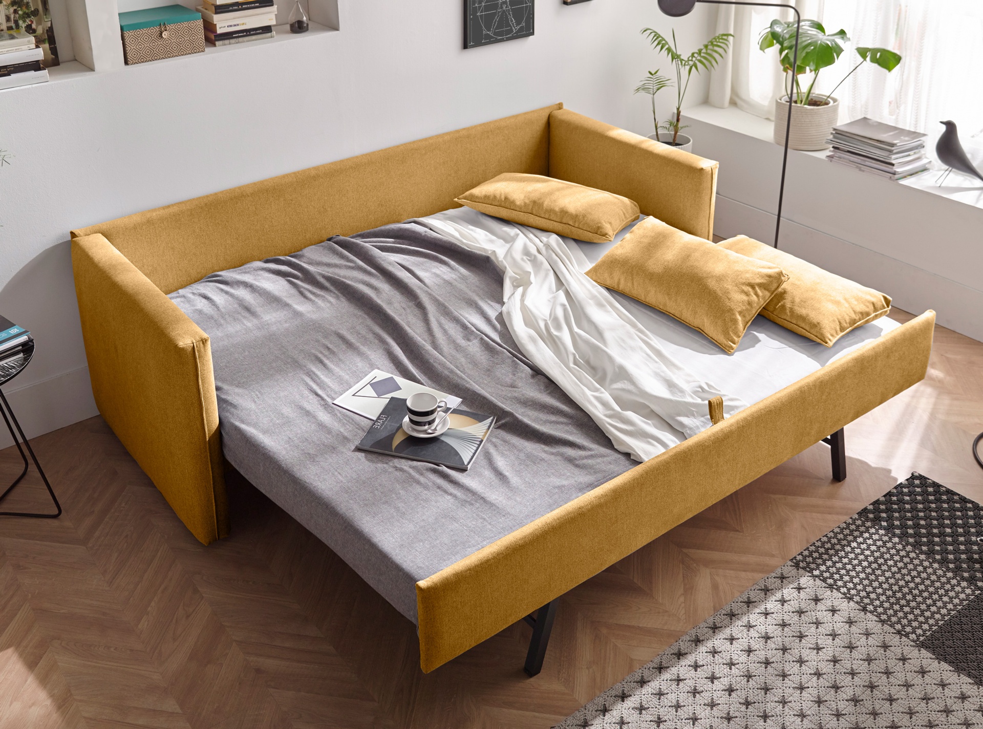 Sofa cama tapizado de 4 plazas DELIA 2