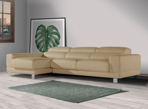 sofa chaise longue piel lenica 