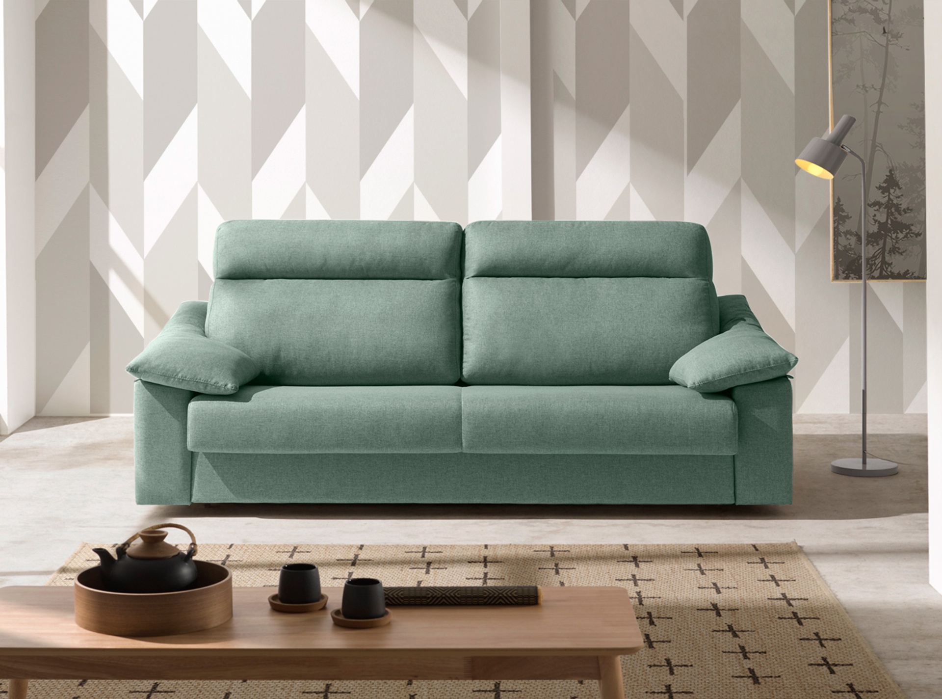 Sofa cama tapizado de 207cm CARE 1