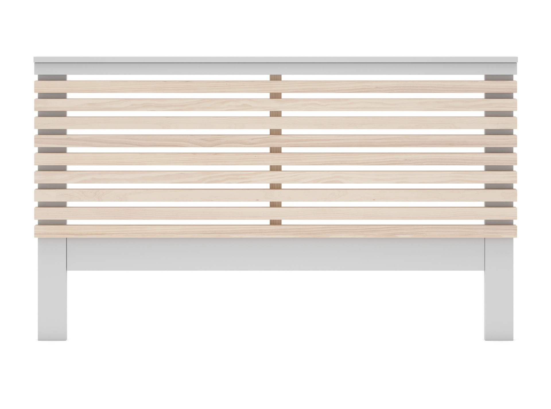 Cabecero blanco de listones de madera ABASI B 1