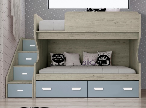 litera con escalera cajonera