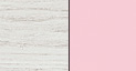 Blanco con veta y rosa